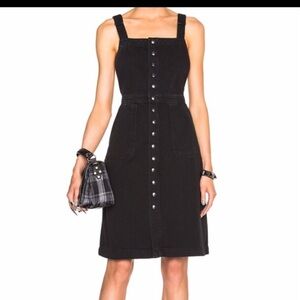 M.i.H Jeans Button Down Denim Overall Dress size Large NWT!